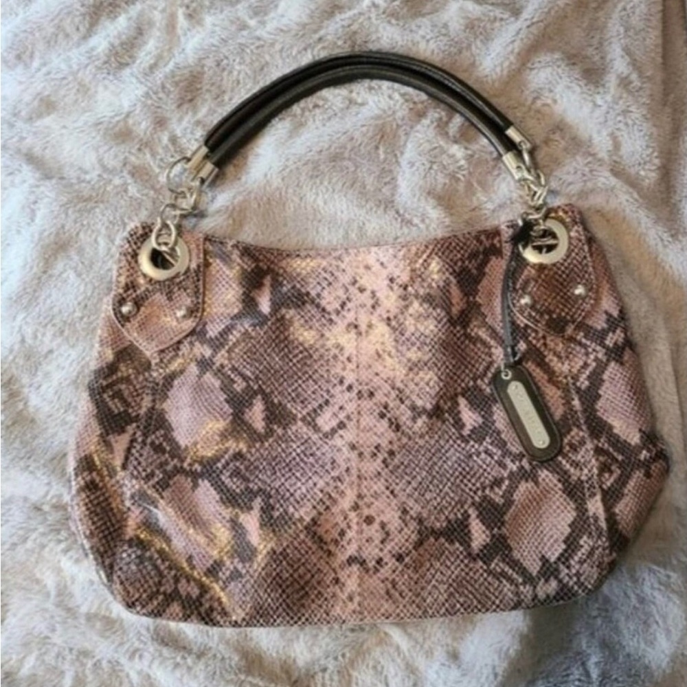 Cynthia Rowley Purple Haze Python Embossed Leathe… - image 1